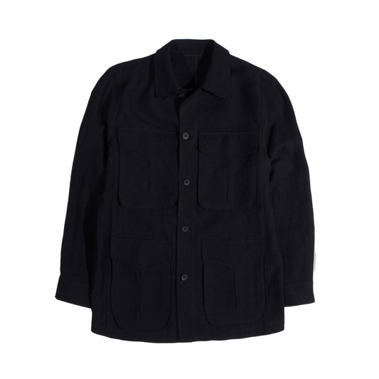 Ink Irish Linen Safari Field Jacket