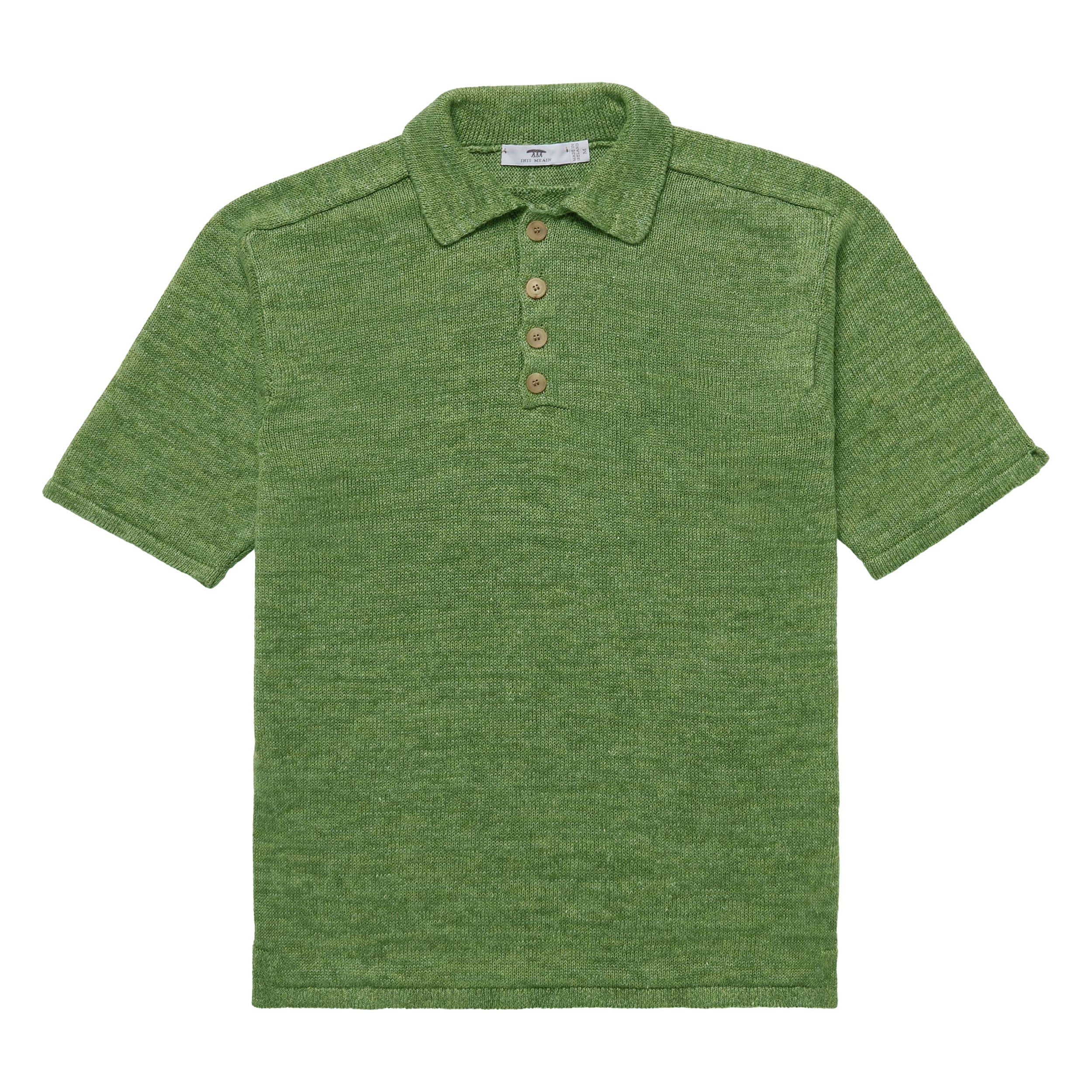 Green Marl Buttoned Polo