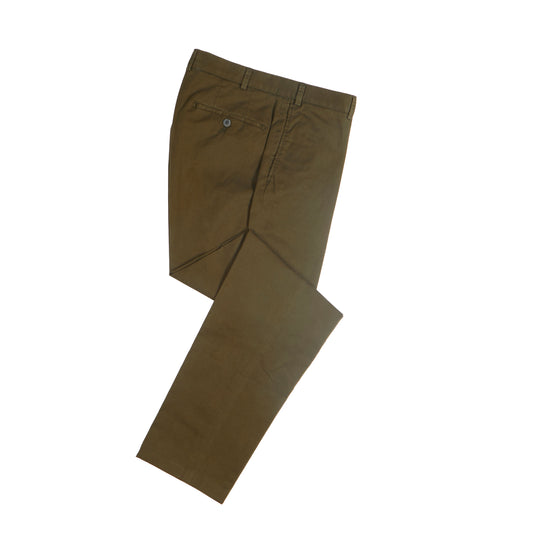 Olive Cotton Trouser / Parma