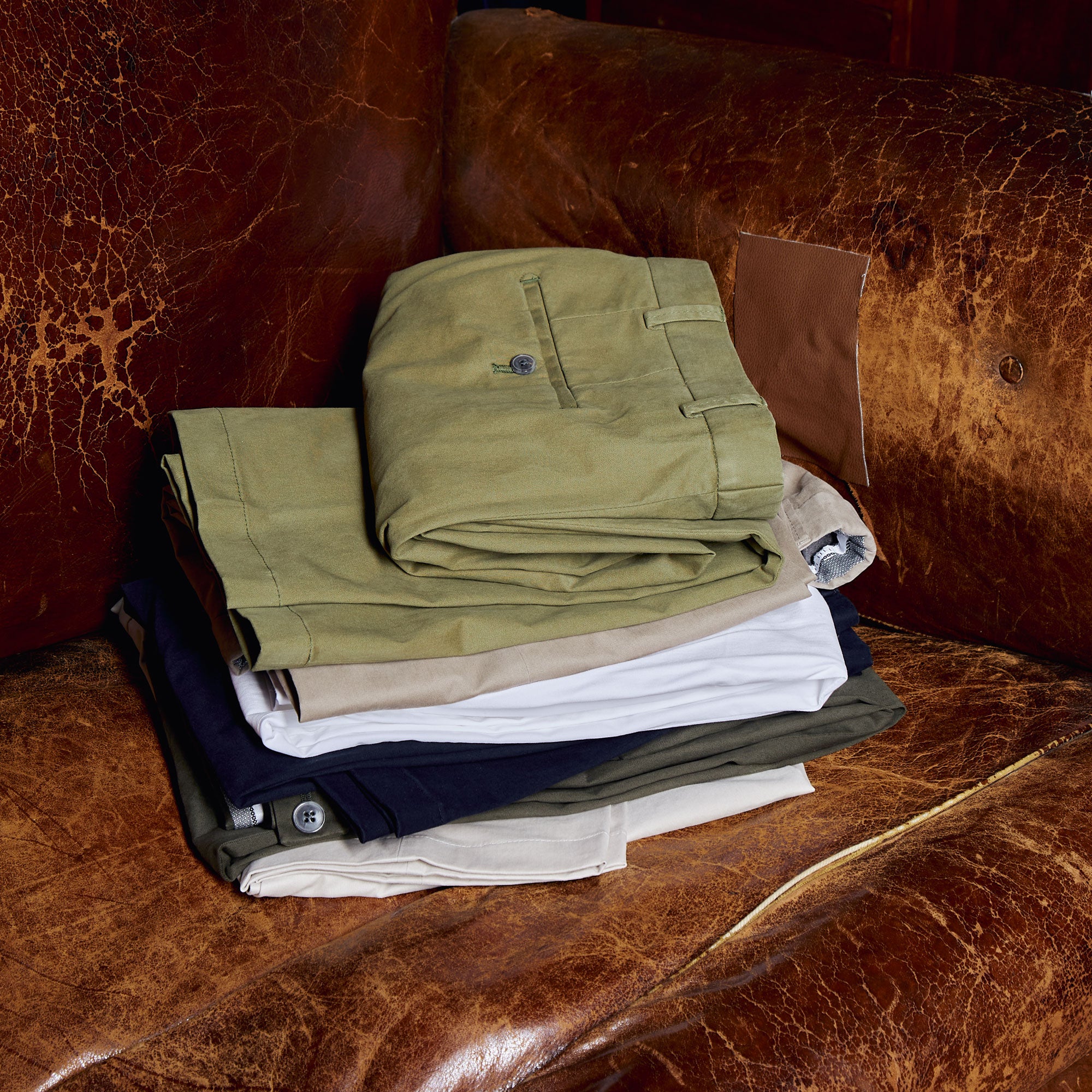 Olive Cotton Trouser / Parma