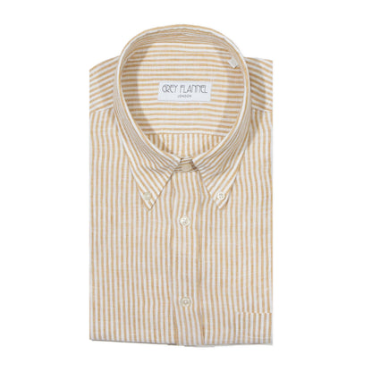 Mustard Striped Linen Ivy Shirt