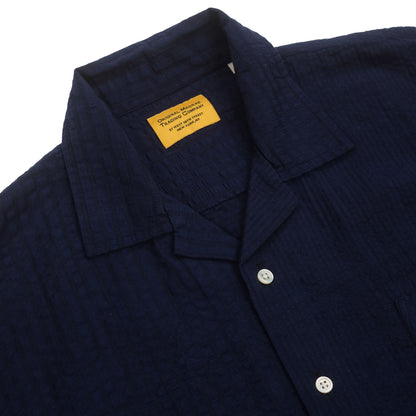 Navy Seersucker / N°30 Cuban Short Sleeve Shirt