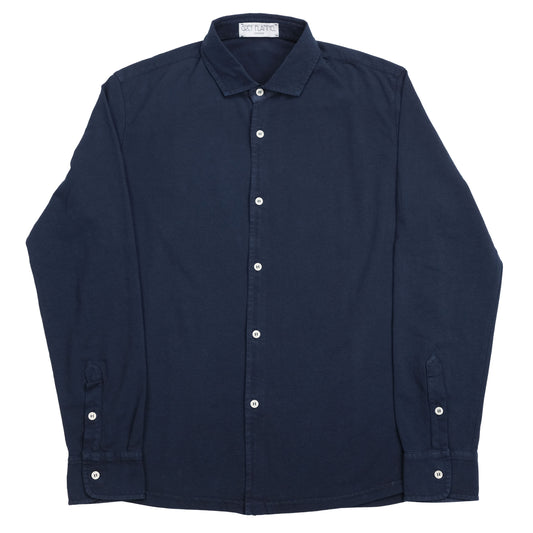 Navy Cotton Pique Shirt
