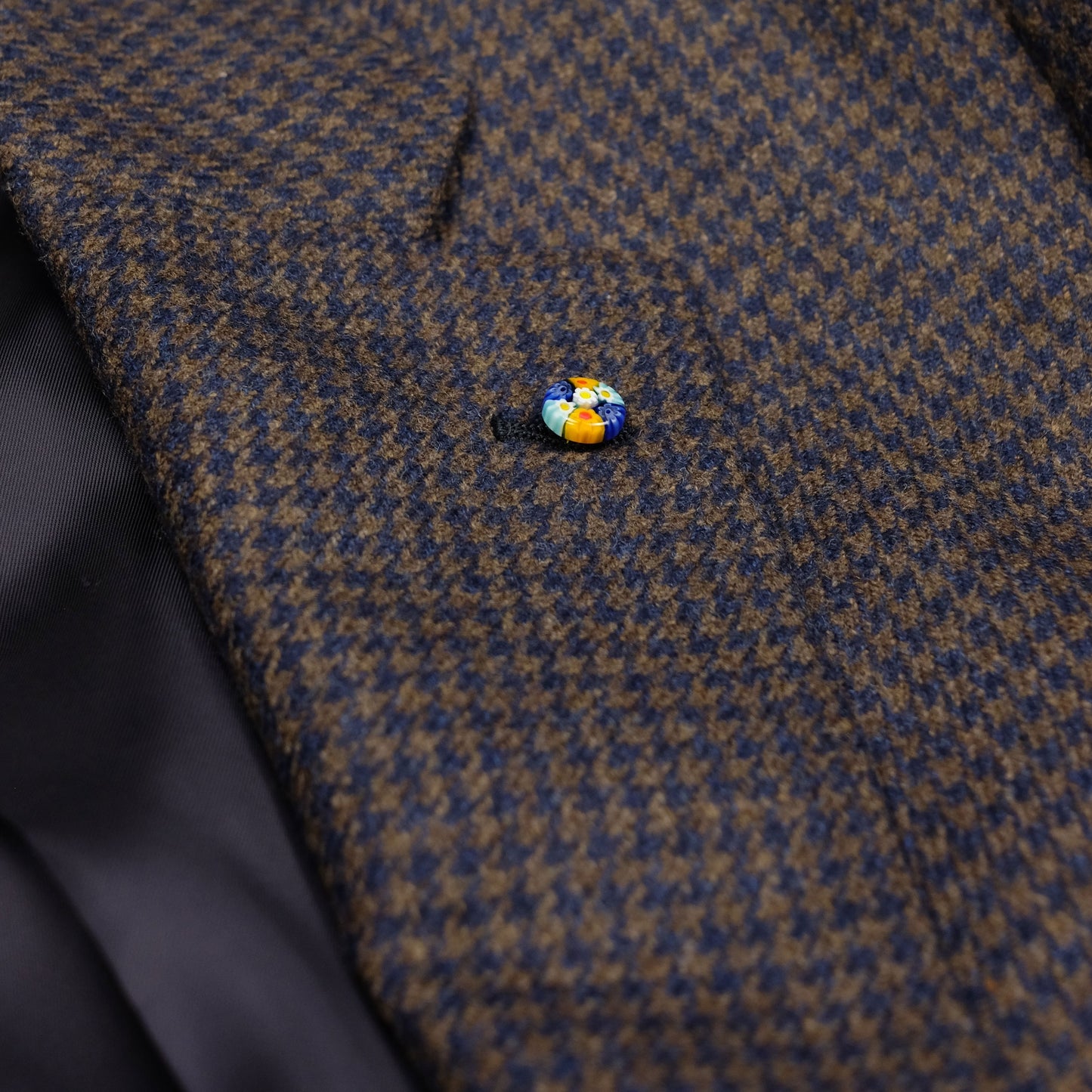Navy Houndstooth Blazer / Natural Soft