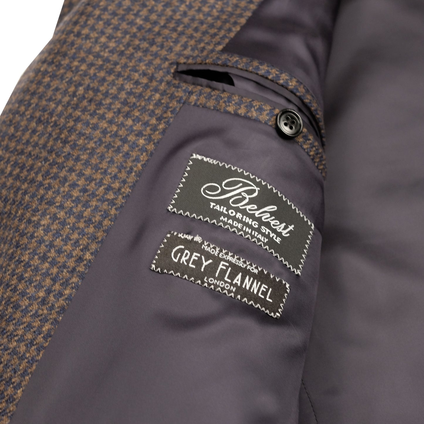 Navy Houndstooth Blazer / Natural Soft