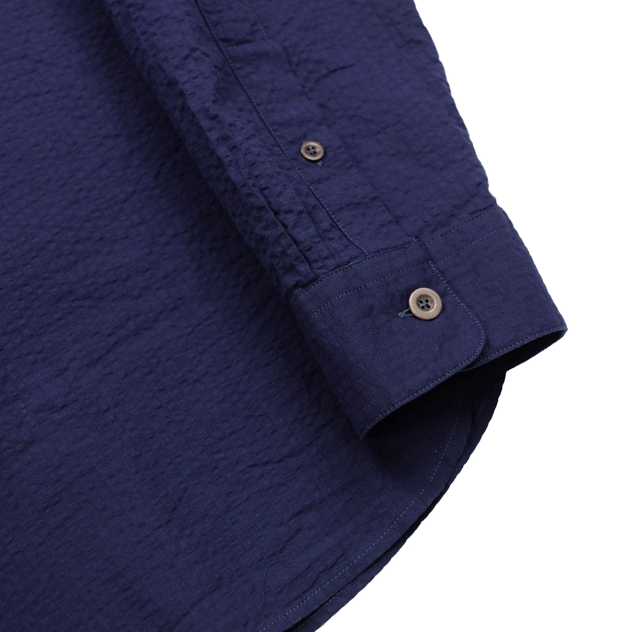 Navy Seersucker Popover Shirt