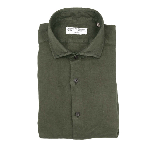 Olive Linen Shirt