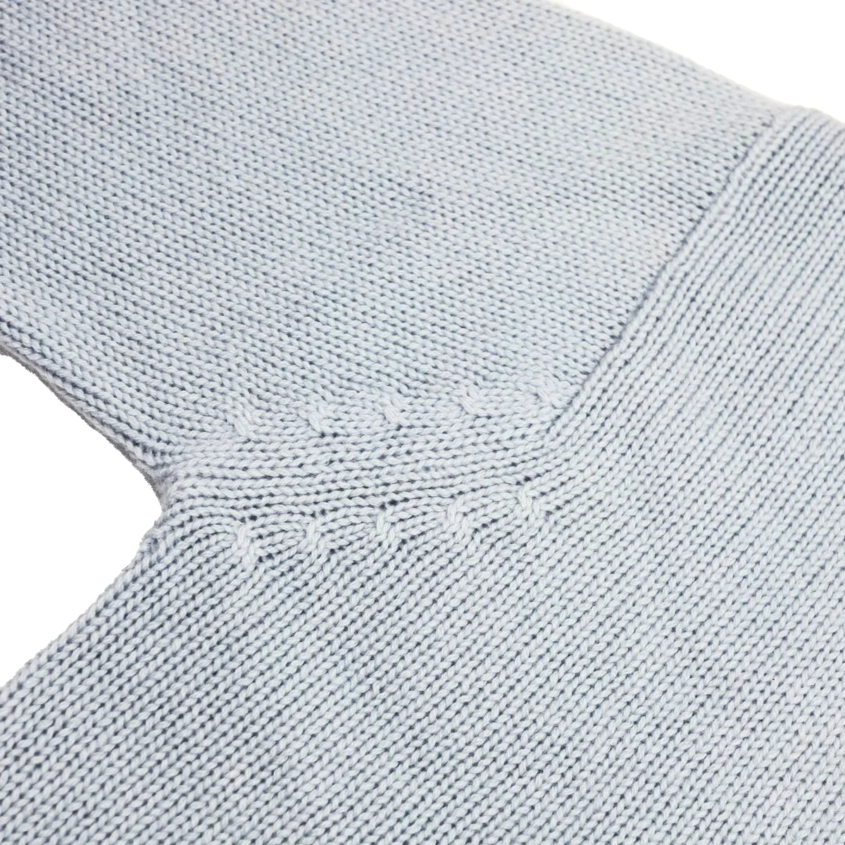 Periwinkle Blue Recycled Cashmere Polo Collar Sweater
