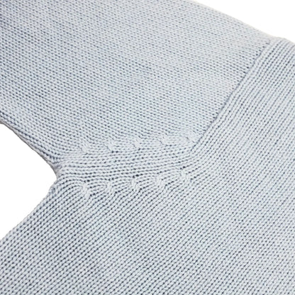Periwinkle Blue Recycled Cashmere Polo Collar Sweater