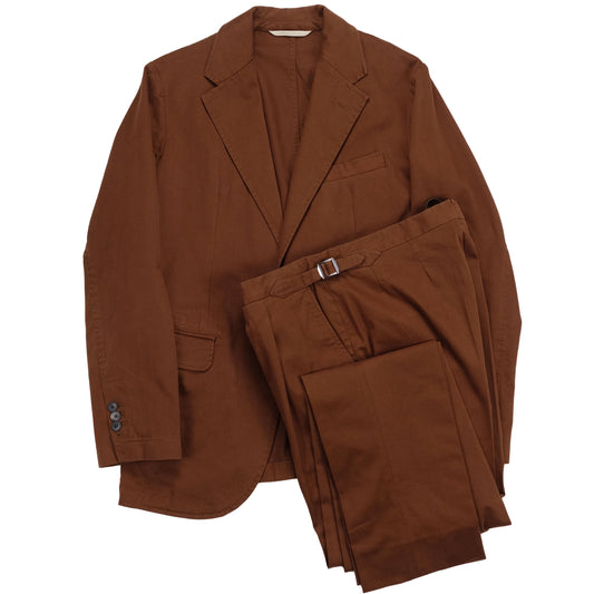 Rust Cotton Gabardine Suit