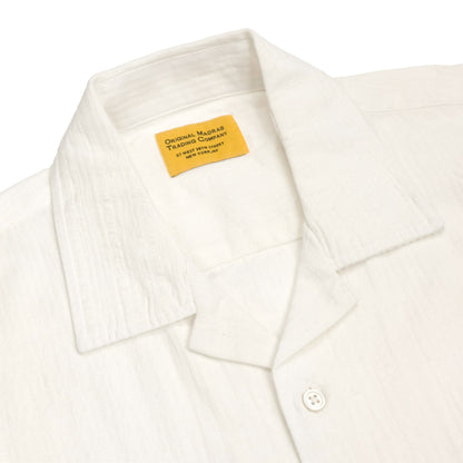 White Seersucker / N°30 Cuban Short Sleeve Shirt