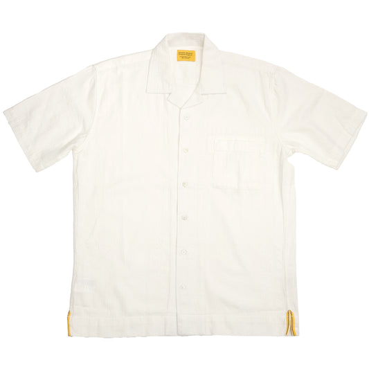 White Seersucker / N°30 Cuban Short Sleeve Shirt