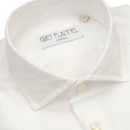 White Garment Dyed Twill Shirt