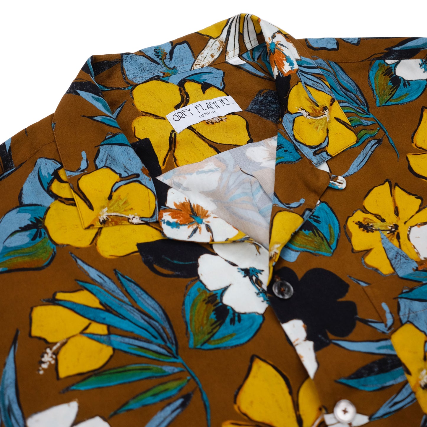 Brown Leaf Hawaiian Shirt