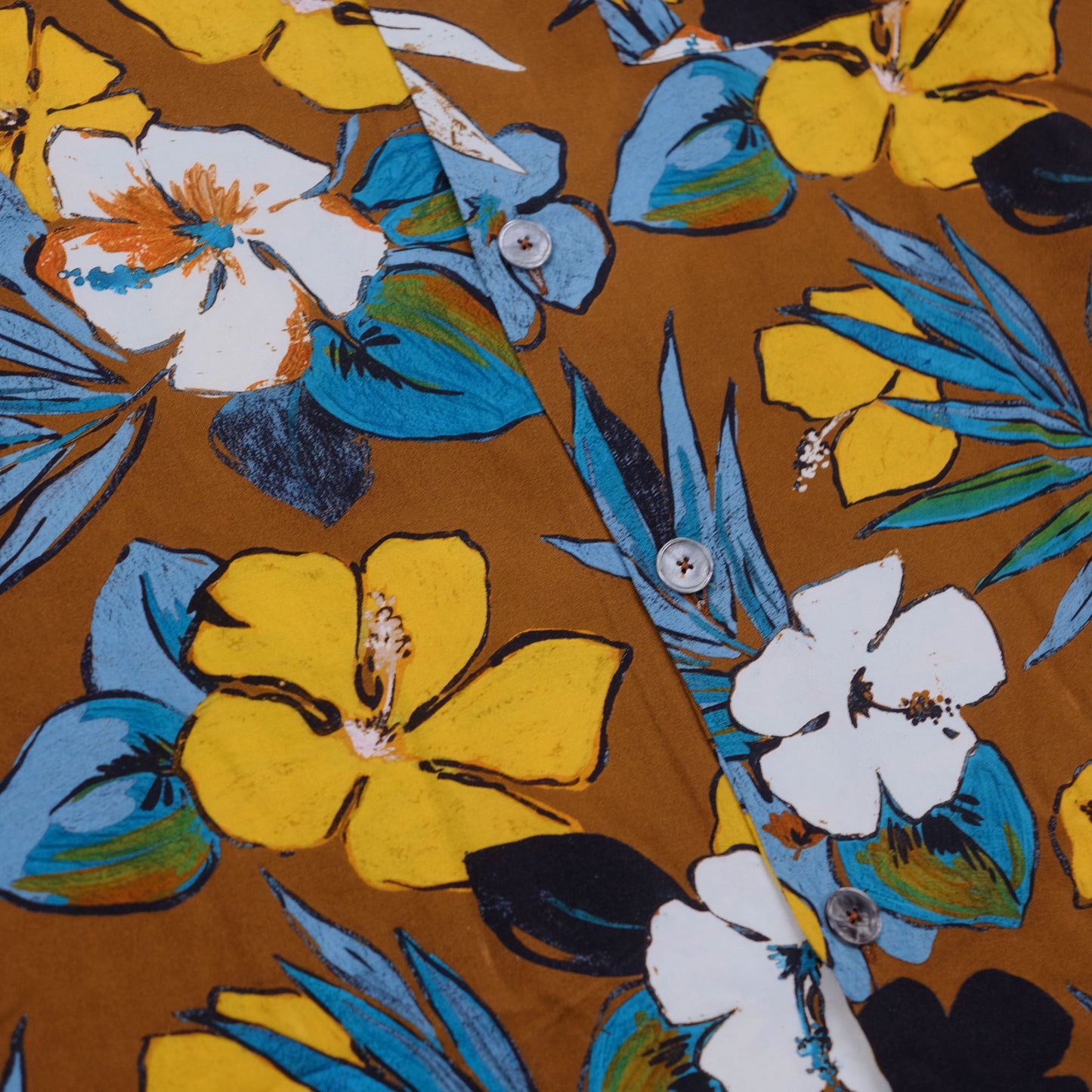 Brown Leaf Hawaiian Shirt