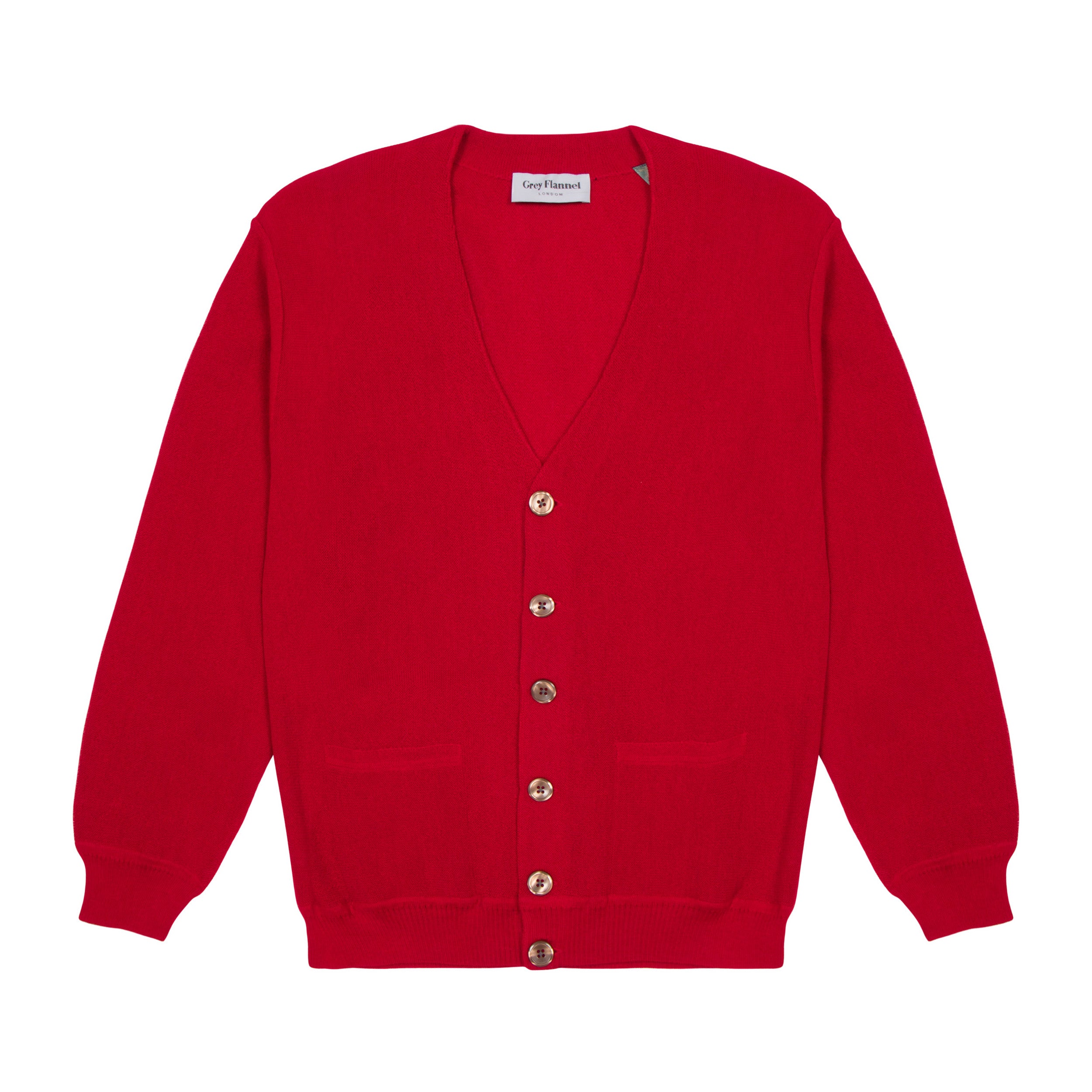 Bright Red Alpaca Cardigan