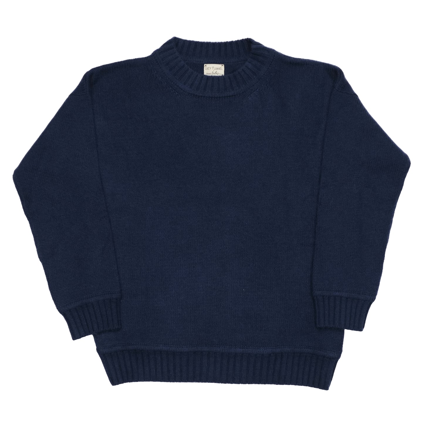 Indigo Recycled Cashmere Crew Neck Jumper
