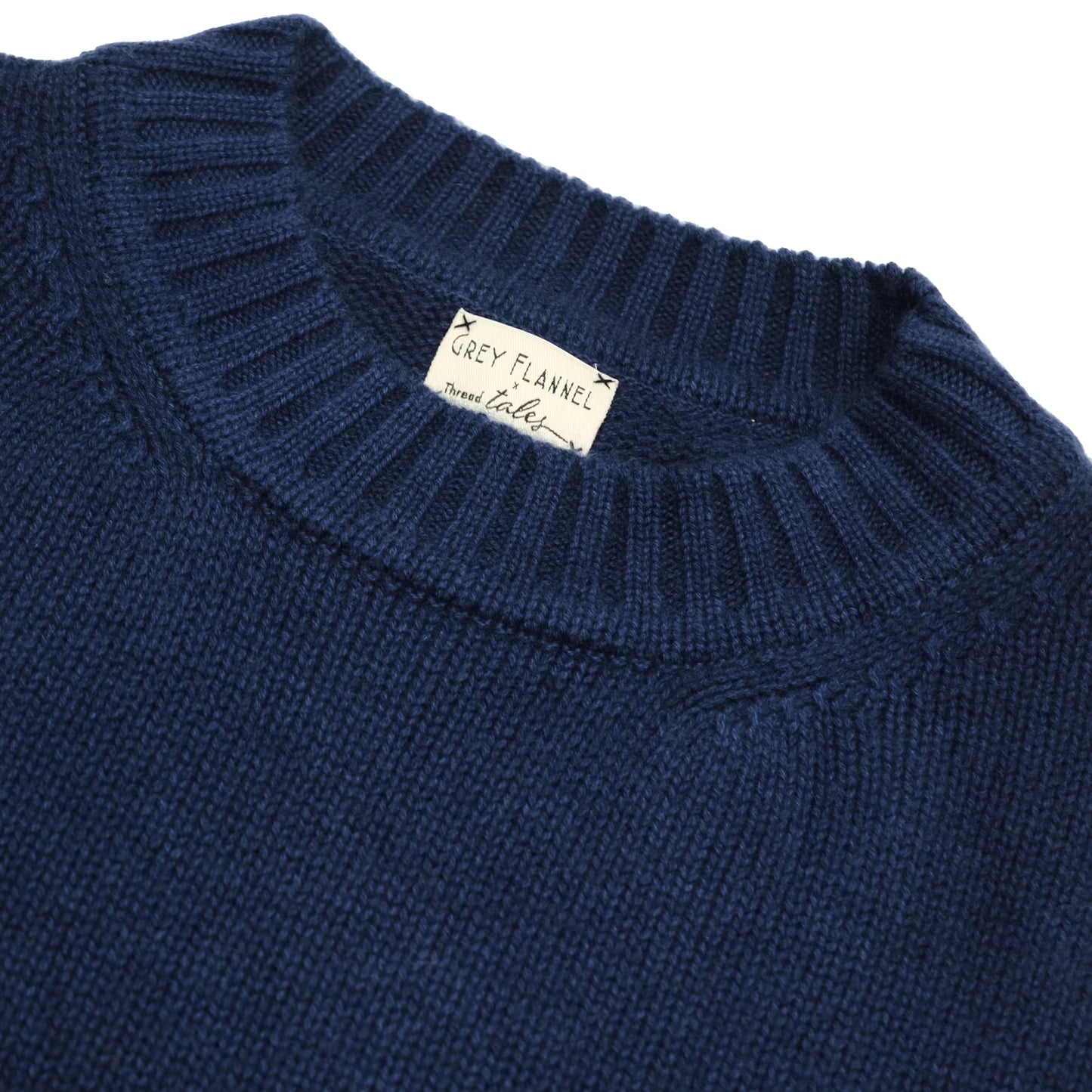 Indigo Recycled Cashmere Crew Neck Jumper