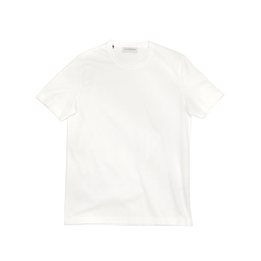 White Mercerised Crew Neck T-Shirt