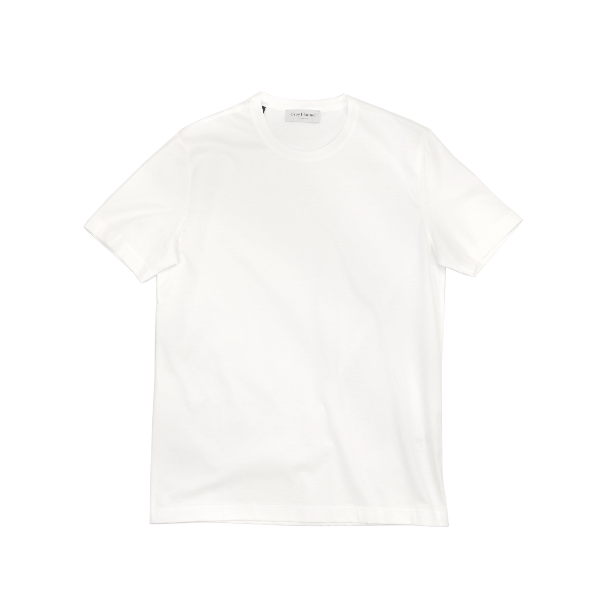 White Mercerised Crew Neck T-Shirt
