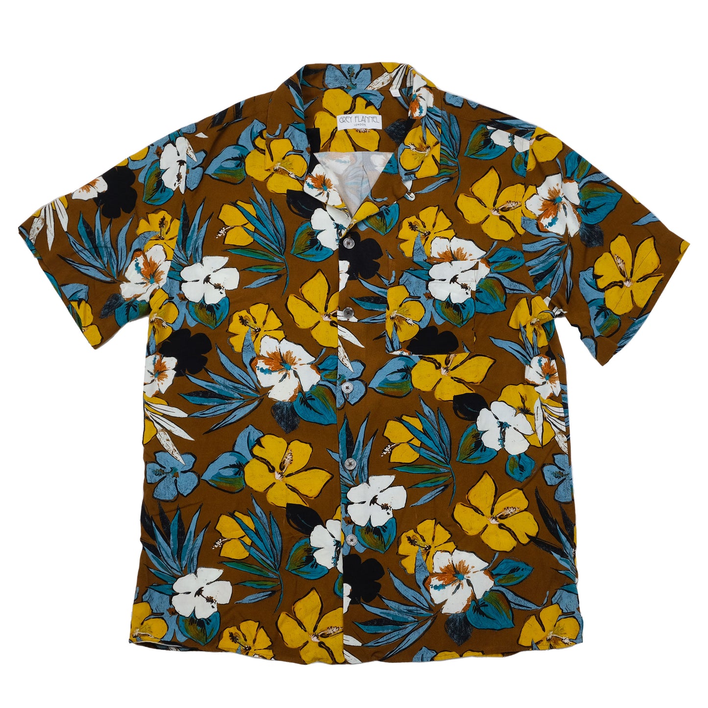 Brown Leaf Hawaiian Shirt